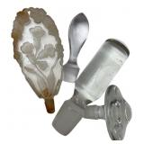 Assorted Glass Bottle Stoppers, Set of 4