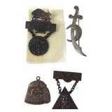 Group of Four Shriners Fraternal Medals and Pins