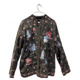 Denim & Co. Embroidered Floral Denim Jacket
