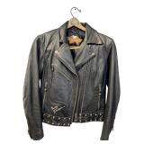Vtg Harley-Davidson Studded Leather Biker Jacket