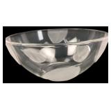Frosted Leaf Motif Glass Bowl