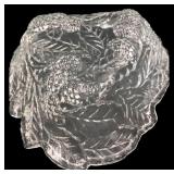 Pressed Glass Berry and Leaf Pattern Bowl