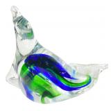 Hand-Blown Art Glass Seal Figurine