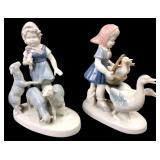 Gerold Porzellan Bavaria Porcelain Girl Figurines,