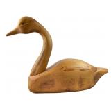 Hand-Carved Wooden Swan Decoy
