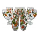 Libbey Autumn Leaf Glassware Set, 12 Pcs.