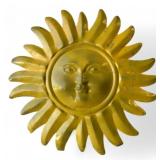 Pressed Metal Sun Face Wall Hanging