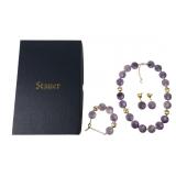 Stauer Wilde Amethyst Necklace, Bracelet & Earring