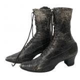 Victorian Leather Lace-Up Boots