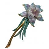 VTG Kramer of New York Enamel Flower Brooch