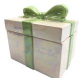 Shar Ceramic Iridescent Gift Box Lidded Jar