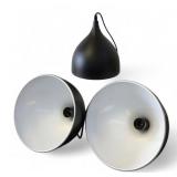 Modern Matte Black 3-Light Track Pendant Fixture