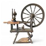 Antique Wood Spinning Wheel
