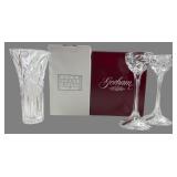 Fifth Avenue Crystal Bud Vase and Gorham Candlesti