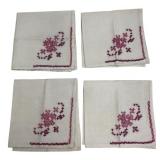 Royal Mouline Hand Embroidered Linen Napkins