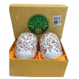 Pair of Wan Yang Porcelain Floral Tea Cups