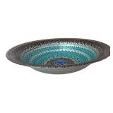 Bohemian Style Embossed Glass Serving Bowl