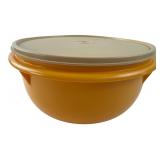 Tupperware 9' Diameter Yellow Plastic Bowl with L