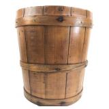 Vintage Stave-Constructed Wooden Bucket