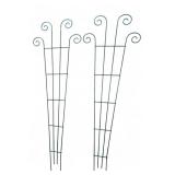 Pair of Green Metal Garden Trellises, 60' H
