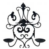 Wrought Iron Two-Light Wall Sconce