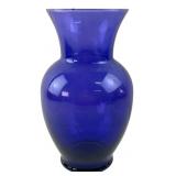 Cobalt Blue Hand-Blown Glass Vase