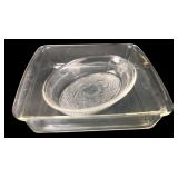 Pyrex Square Baking Dish and Glasbake Oval Dish