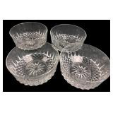 Arcoroc Glass Diamond Pattern Bowls, Set of 4