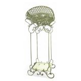 Wrought Iron Palm Tree Motif Plant Stand