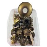 Large Collection of Assorted Brass Oil Lamp Burner