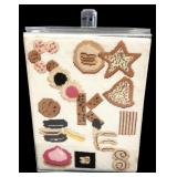 Acrylic and Needlepoint Cookie Jar 9x6'