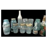 Garrett & Co. and Ball Glass Bottle and Jar Lot