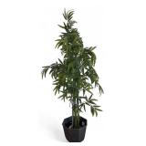 At Home Faux Bamboo Potted Plant with Lights