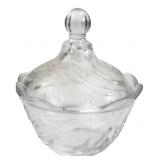 Pressed Glass Lidded Candy Dish