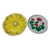 Vintage Avon Summer Fantasy Tray and Lemon Platter