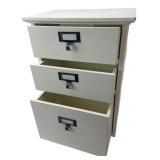 Three-Drawer Storage Cabinet with Label Pulls
