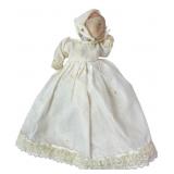 Bisque Porcelain Baby Doll in Lace Gown