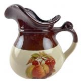 VTG McCoy Fruit Festival Pottery Pitcher, 8' H