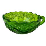 VTG L.E. Smith Quintec Hobstar Glass Nappy Bowl