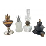 Lamplight Farms and Assorted Glass Oil Lamps