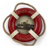 Stolpm¼nde Souvenir Lifebuoy with Emden Photograp