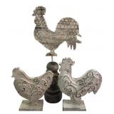 The Spring Shop Resin Rooster and Hen Figurines