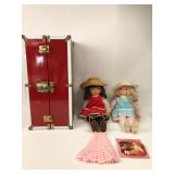 Fisher-Price Mandy and Jenny Dolls with Trunk