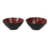 Pier 1 Nuevo Organic Rosso Earthenware Bowls, Pair
