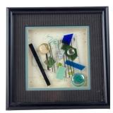 Abstract Mixed Media Glass Assemblage Artwork