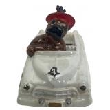 Ceramic Dog in Car Figurine