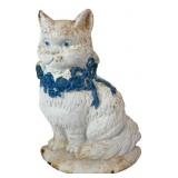 Cast Iron Sitting Cat Doorstop, 8' H