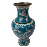 Chinese Cloisinn© Enamel Floral Vase, 9.25' H