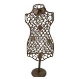 Decorative Wire Dress Form Display, 21' H