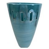 Big Lots Blue Glazed Ceramic Vase